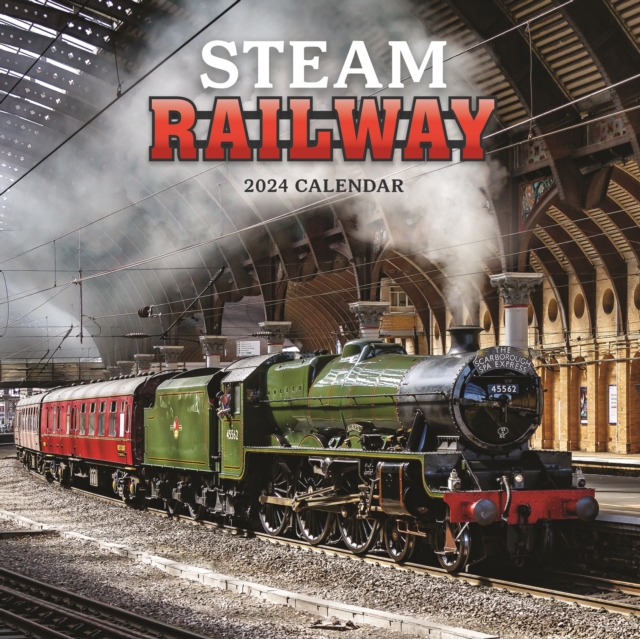 Steam Railway Square Wall Calendar 2024