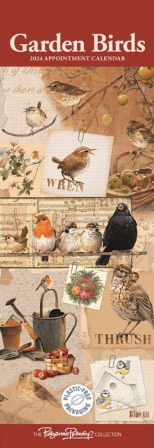 Garden Birds by Pollyanna Pickering Slim Calendar 2024