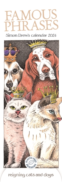 Simon Drew's Famous Phrases Slim Calendar 2024