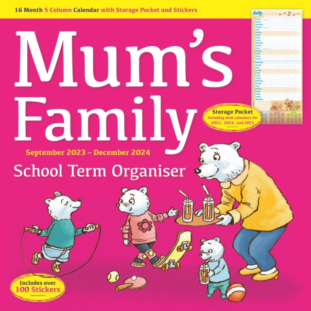 Mums Family Organiser Planner Wall Calendar 2024