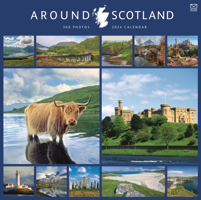 Around Scotland Square Wall Calendar 2024