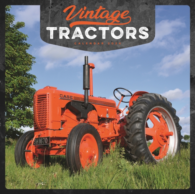 Vintage Tractors Square Wall Calendar 2024