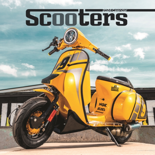 Scooters Square Wall Calendar 2024