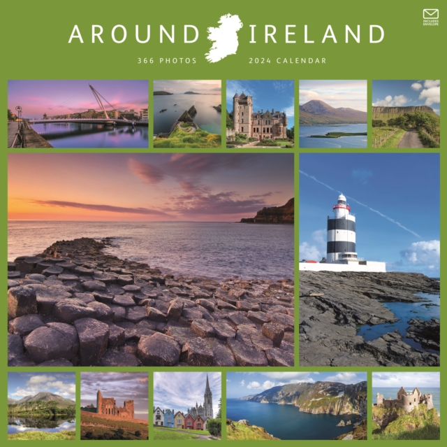 Around Ireland Square Wall Calendar 2024