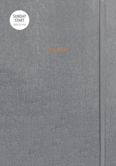 Sunday Start Charcoal A5 Diary 2024