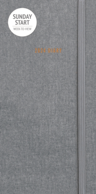 Sunday Start Charcoal Slim Diary 2024