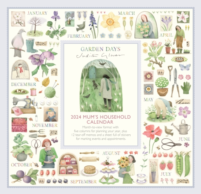 Garden Days Planner Wall Calendar 2024