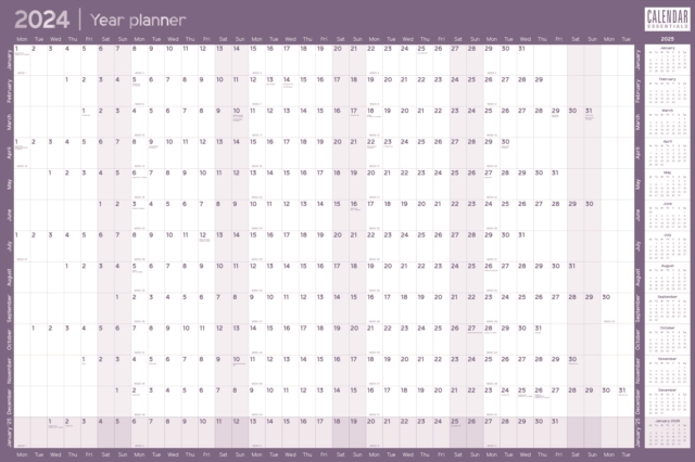 Essential Roll Planner Calendar 2024