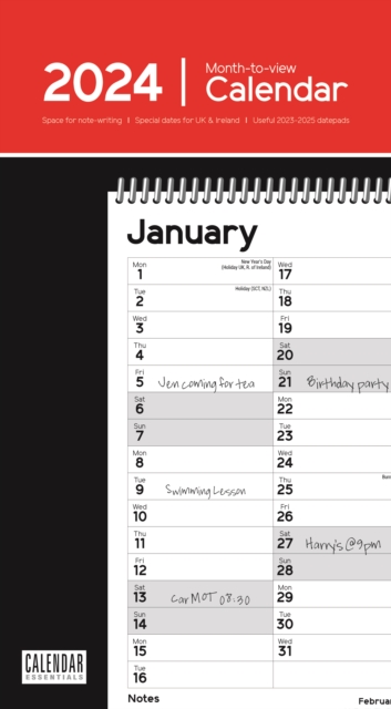 Essential Stubby Slim Calendar Calendar 2024