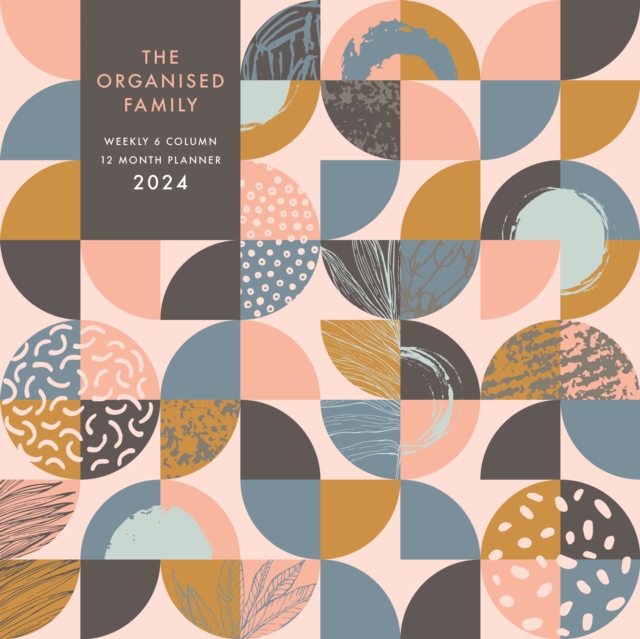 Organised Family (Geometric) Week-to-View Planner Wall Calendar 2024