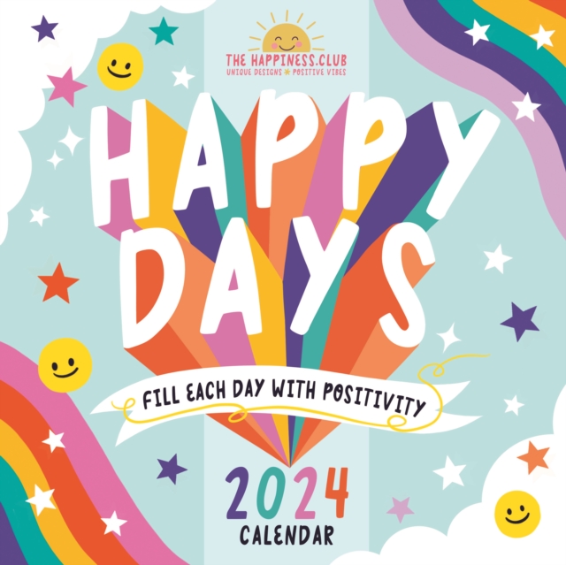 Happiness Club Square Wall Calendar 2024