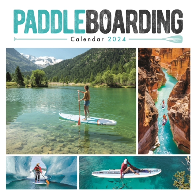 Paddleboarding Square Wall Sunday Start Calendar 2024