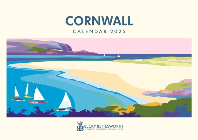Cornwall, Becky Bettesworth A4 Calendar 2025