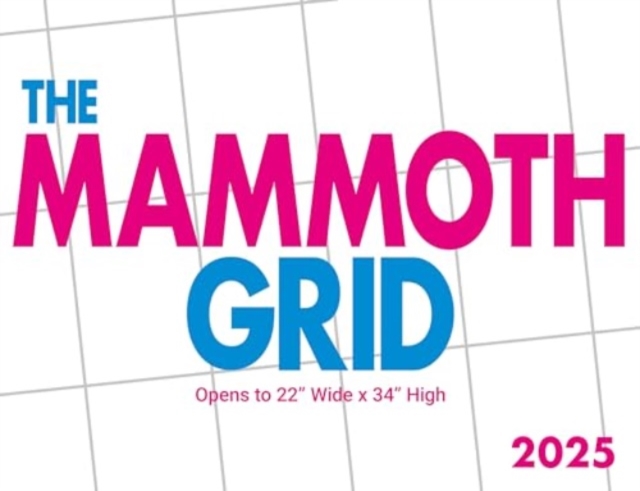 Mammoth Grid Sunday Start Square Wall Calendar 2025
