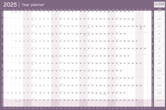 Essential Roll Planner Calendar 2025