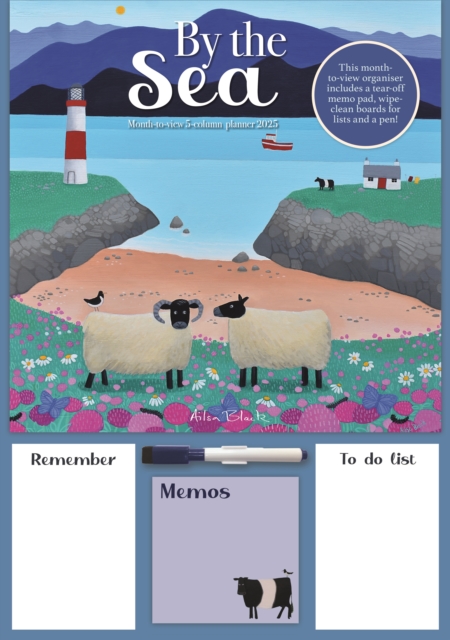By The Sea, Family Organiser Planner A3 Calendar 2025