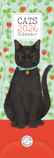 Cats Illustrated Slim Calendar 2026