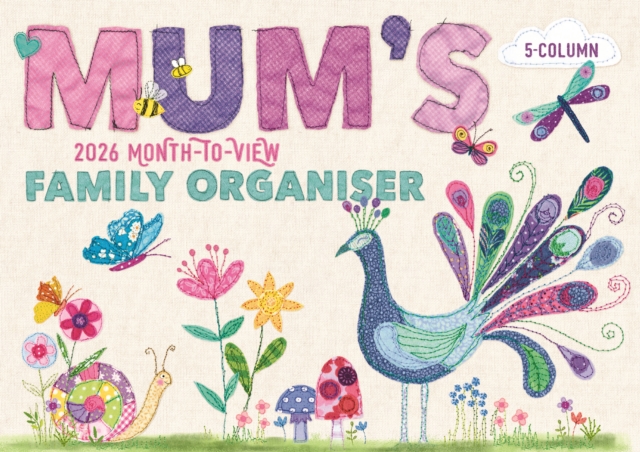 Mums Fabric Buttons Planner A4 Calendar