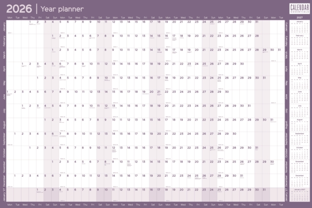 Essential Roll Planner Calendar 2026