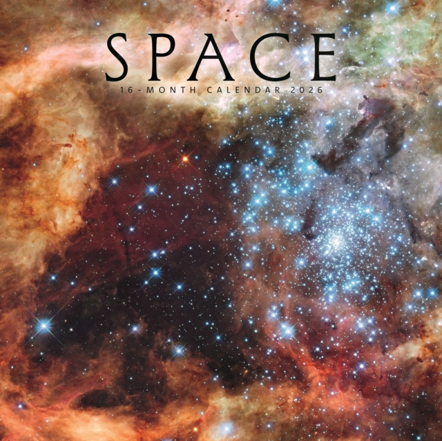 Space Square Wall Sunday Start Calendar