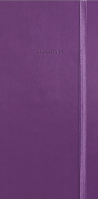 Purple Soft Touch Deluxe Slim Diary 2026