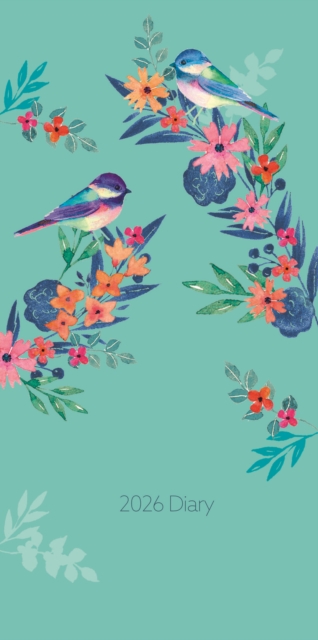 Bird Floral Deluxe Slim Diary 2026