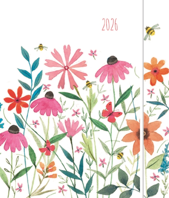 Pretty Flowers Square Pocket Diary 2026