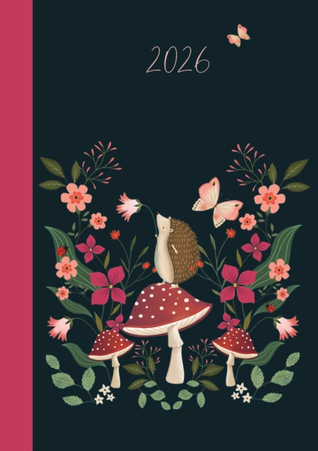 Hedgehog and Toadstools A6 Diary 2026