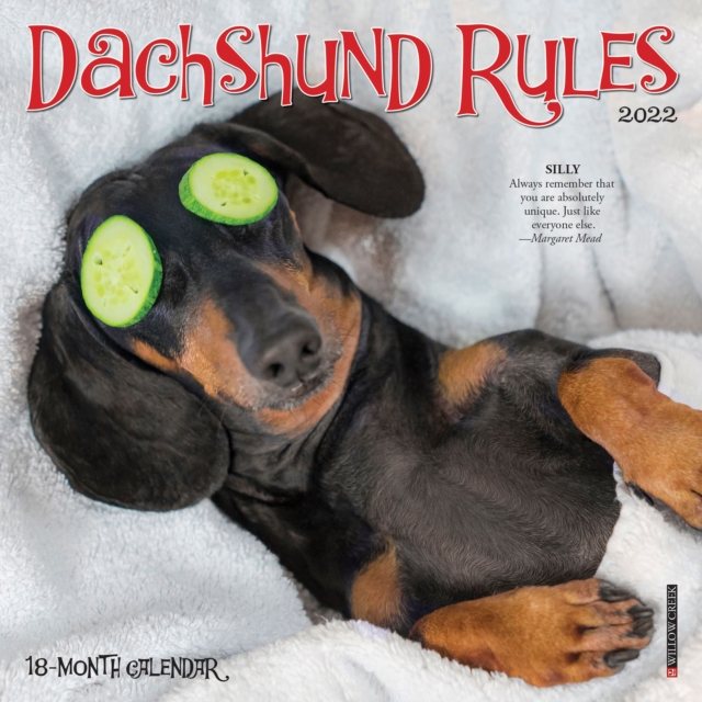 Dachshund Rules 2022 Mini Wall Calendar (Dog Breed)