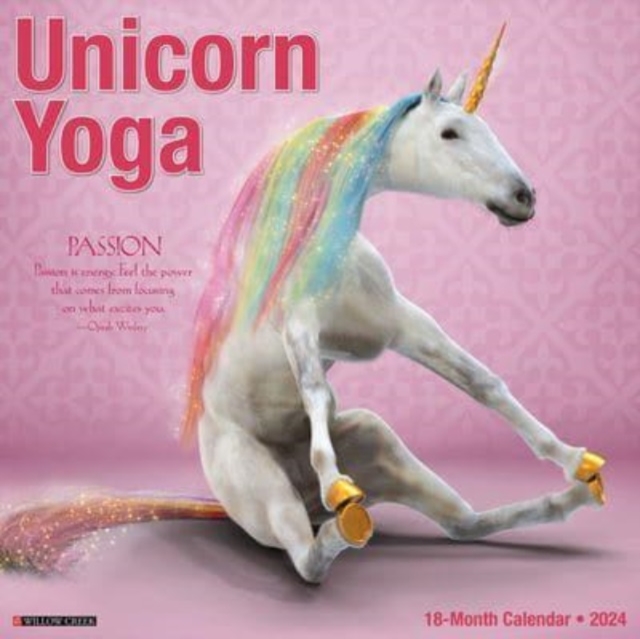 Unicorn Yoga 2024 12 X 12 Wall Calendar