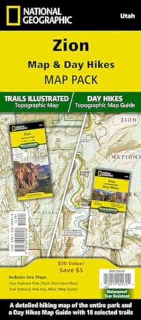 Zion National Day Hikes and National Park [Map Pack Bundle]