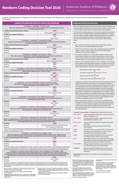 Newborn Coding Decision Tool 2026