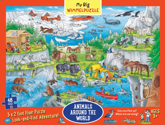 My Big Wimmelpuzzle Animals Around the World Floor Puzzle, 48-Piece
