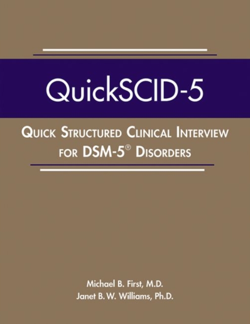 Quick Structured Clinical Interview for DSM-5 (R) Disorders (QuickSCID-5)