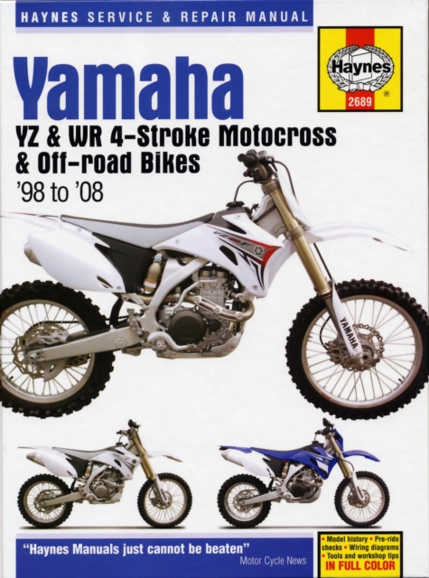 Yamaha YZ & WR 4-stroke Motocross Bikes (98 - 08) Haynes Repair Manual