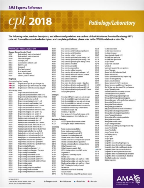 CPT (R) 2018 Express Reference Coding Cards: Pathology/Laboratory