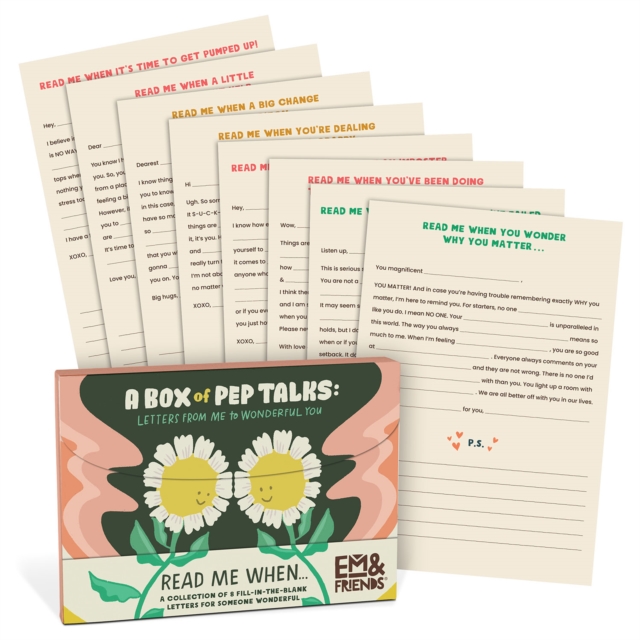 Em & Friends A Box of Pep Talks Fill in the Love Read Me When Letters