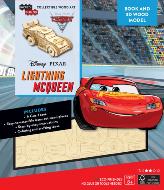 IncrediBuilds: Disney Pixar Cars 3: Lightning McQueen 3D Wood Model and Book