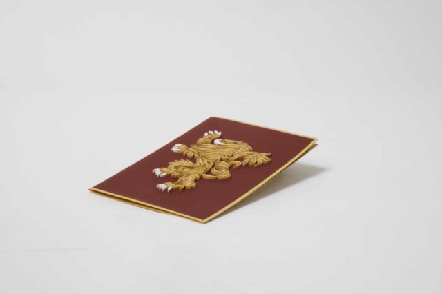 Game of Thrones: House Lannister Quilled Card