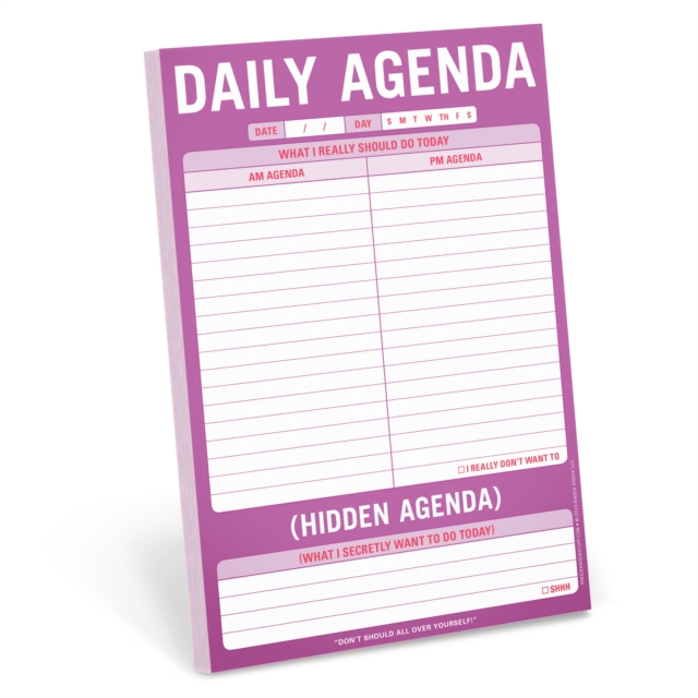 Knock Knock Daily Agenda / Hidden Agenda Pad