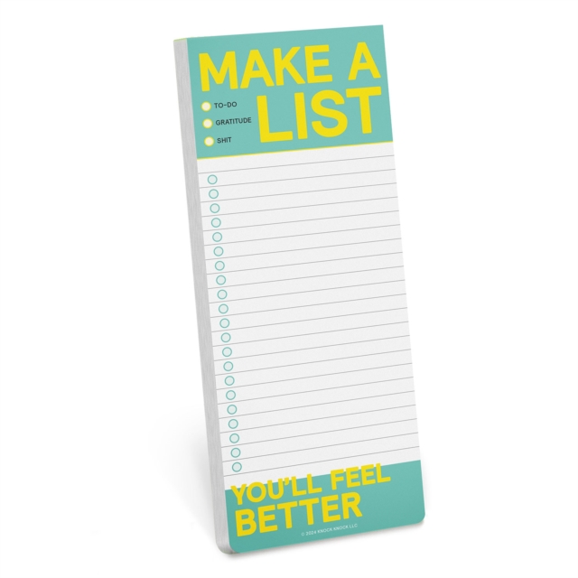 Knock Knock Make a List Make-a-List Pad