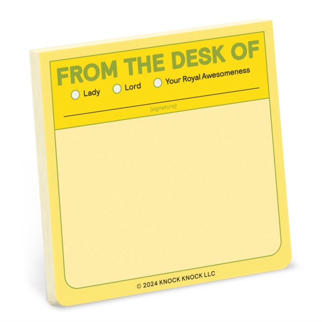 Knock Knock From the Desk Of Sticky Note