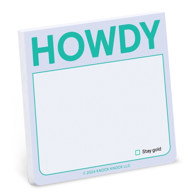 Knock Knock Howdy Sticky Note (Pastel Version)