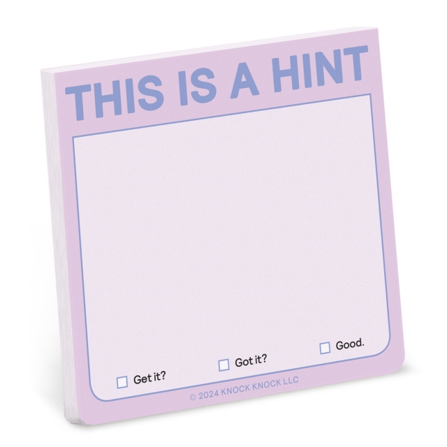 Knock Knock This Is a Hint Sticky Note (Pastel Version)