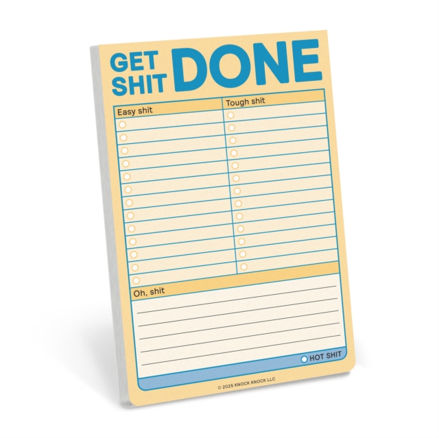 Knock Knock Get Shit Done Great Big Stickies (Pastel Version)