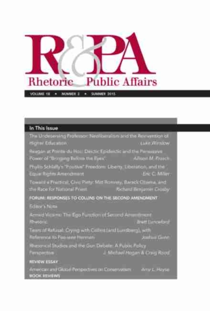 Rhetoric & Public Affairs 18, No. 2