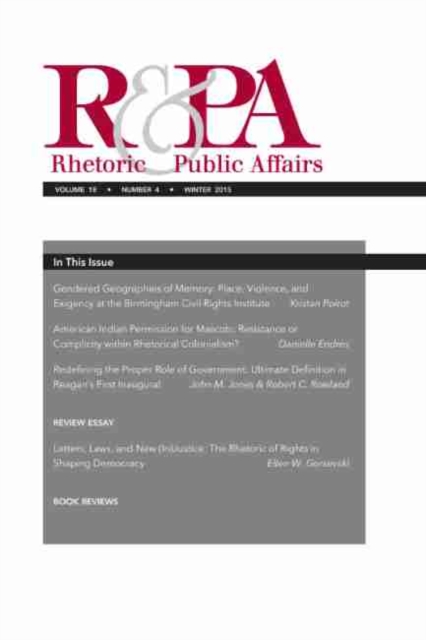Rhetoric & Public Affairs 18, No. 4