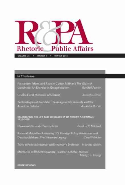 RHETORIC PUBLIC AFFAIRS 21 NO. 4