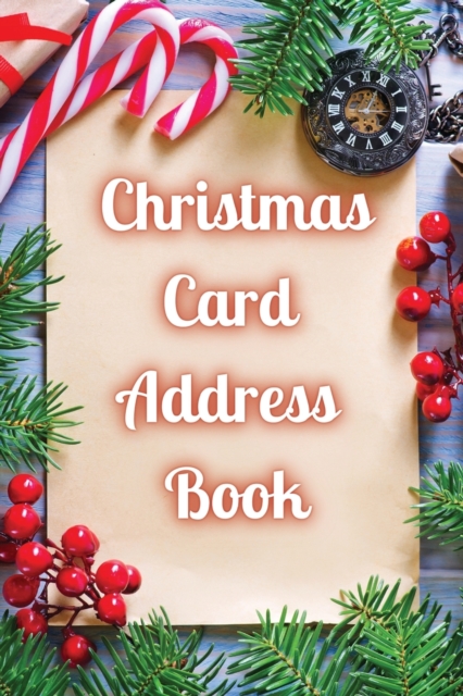 Christmas Card Address Book 100pgs 6''W x 9''H, Address Book & Tracker for Holiday Card Mailings Greeting Cards