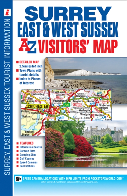 Surrey, East and West Sussex A-Z Visitors' Map